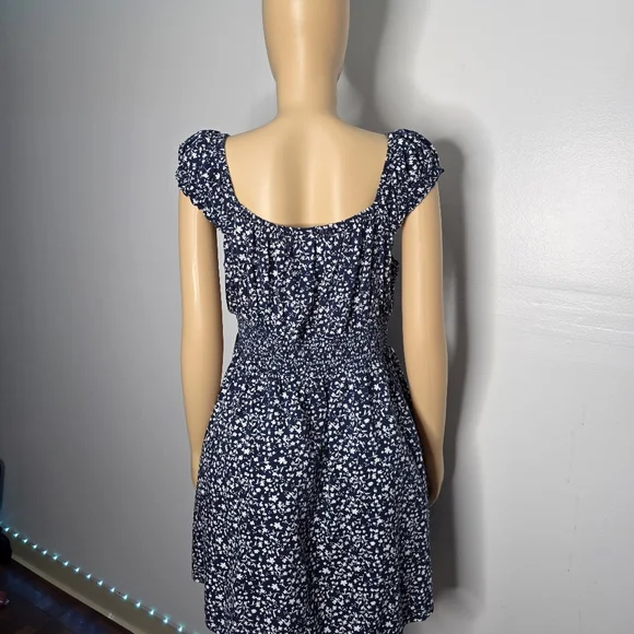 Old Navy Navy Floral Ruffled Strap Mini Dress Size US/XL - Picture 3 of 13